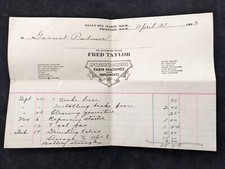 Antique 1923 McCORMICK DEERING FARM Billhead w/ Envelope SOO & Pickford Michigan picture