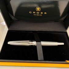 Cross Apogee Sterling Silver With Platinum Fountain Pen - 18kt Gold Nib picture