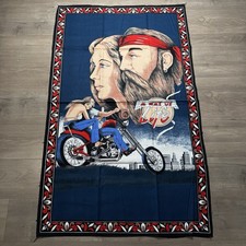 Vintage 80s David Mann A Way Of Life Wall Tapestry Easy Rider Biker Motorcycle picture