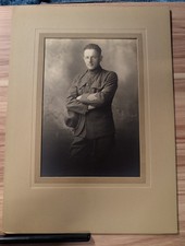 WWI US Army Sergeant Studio Portrait Photo Named Robert F Clarke Original Matte picture