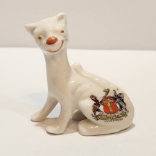 Antique Crested Cheshire Cat Inverness Scotland Concordia et Fidelitas Souvenir picture