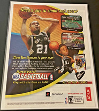 NBA Backyard Basketball / Tim Duncan Spurs - Vintage Print Ad / Wall Art - MINT picture