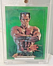 2024 Marvel Masterpieces '92 Platinum NAMOR Precious Metal Gems GREEN /10 PMG picture