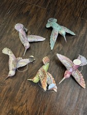 Lena Liu's Hummingbird Precious Jewels Blooming Lily Bradford Editions Set of 5 picture