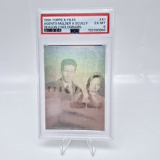 1996 Topps X-Files Agents Scully and Mulder #X1 PSA 6 Hologram Holo picture