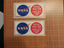 VINTAGE Nasa Real 1967 Decal/Sticker Repro CRITICAL SPACE ITEM small picture