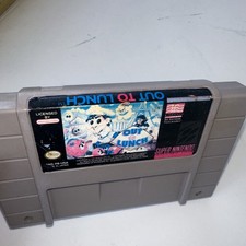 Out To Lunch (Super Nintendo SNES, 1990) Authentic Game Cartridge  picture