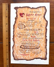 Vintage 1970s Castagnolas Lobster House Souvenir Mailer Menu Marina Del Rey CA picture