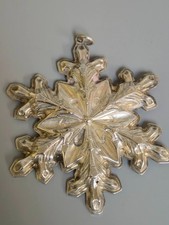 GORHAM Sterling Silver .925 Snowflake Christmas Ornament 1973 picture