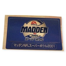 Sony PlayStation 2 PS2 Madden NFL 2001 Vintage VTG Memory Card Sticker picture
