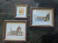 New Lot of 3 Pictures Florence Italy Duomo Ponte Vecchio Signoria picture