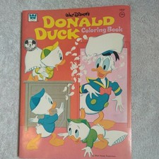 NEW Vintage 1972 Whitman Walt Disney Donald Duck Coloring Book Huey Dewey Louie picture