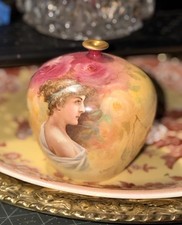 Rare Royal Bonn Antique Hand Painted Apple Form Jar Vase Porcelain picture