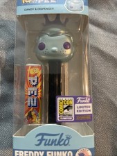 SDCC 2023 Metallic Freddy Funko Pez Candy & Dispenser Official Con Sticker New picture