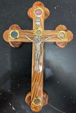 Large Bethlehem Olive Wood Wall Crucifix Cross 11