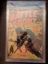 BATTLE FRONT 28 CBCS 6.5 OFF-WHITE  ALTAS (MARVEL) FEB. 1955 LAST PRECODE ISSUE picture