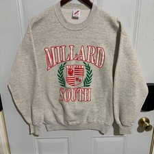 Vtg 90's Millard South High School Omaha USA T Sweatshirt Size Large 1990 picture