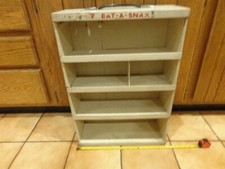 VINTAGE TOM`S EAT-A-SNAX WOODEN CANDY RACK 17 x 24 x 7 INCHES VERY UNIQUE # L 77 picture