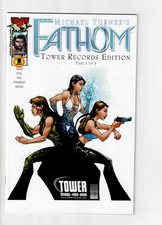 MICHAEL TURNER'S FATHOM #1 TOWER RECORDS VARIANT, BLUE FOIL 2000 picture