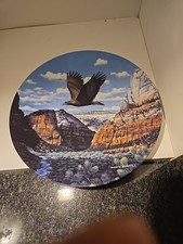 W.S. GEORGE GOLDEN VISTA COLLECTORS PLATE 8” #1748A AMERICAS PRIDE EAGLE 1993 picture