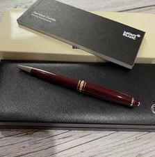 Montblanc Meisterstück 164 Classique Ballpoint Pen Burgundy Gold Trim New Box picture