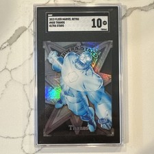 2013 UD Marvel Fleer Retro Ultra Stars THANOS #4 SGC 10 Gem Mint picture