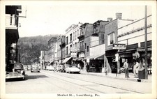 Leechburg PA Market St. Art-Glo Post Card Co. c1940s-50s Vintage Postcard picture