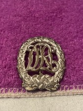 ORIGINAL PRE WWII GERMAN NATIONAL SCARCE DRL SPORTS BADGE DEUTSCHES SILVER picture