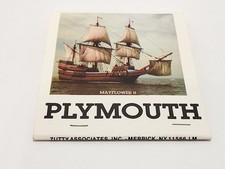 VTG Large Matchbook Plymouth Massachusetts Rock Mayflower Ship picture