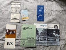 Vintage 1960s Government Pamphlet Ephemera Lot Fallout Civil Defense Atlas 7 Pc picture