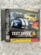 Test Drive 5 (PS1 1998 Black Label) Complete CIB w/ Manual & Tested - . picture