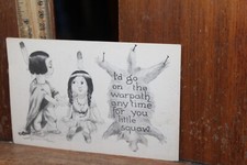 Antique Postcard Free US Shipping Warpath Little Squaw picture
