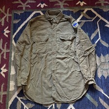 1942 Dated Men's Vtg WWII US Army Wool Uniform Shirt WW2 40s 15 X 33 Blue Ridge picture