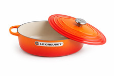 Le Creuset Signature Oval Dutch Oven 23cm Flame Volcanique 2.75Qt Cast Iron NEW picture