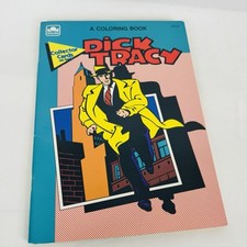 Vintage Disney Dick Tracy Coloring Book W/Collector Cards 1990 Golden Books New picture