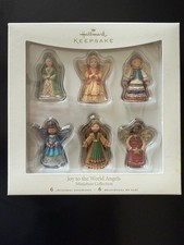 2007 Hallmark Keepsake Joy to the World Angels Set of 6 Miniature Ornaments New picture