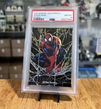 PROMO 1992 VERY RARE Skybox Marvel Masterpieces Spider-Man PSA 8 Spiderman #87 picture
