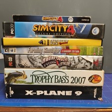 Lot 7 PC Game Lot Sim City Roller Coaster & Skatepark Tycoon  X Plane Farming Si picture