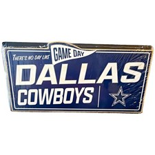NFL Dallas Cowboys Game Day Blue & White Wood Wall Hanging Sign Plaque picture