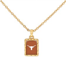 Texas Longhorns, Licensed University Emblem Necklace, 18K gold plated picture