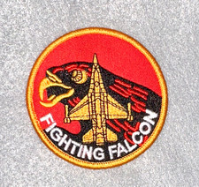 STUNNING F-16 FIGHTING FALCON EMBROIDERED IRON-ON PATCH... picture
