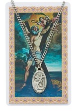 St. Andrew Patron Saint of Fishermen Medal Necklace and Laminated Prayer Card picture