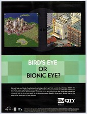 SimCity 3000 - PC Sim Game - Vintage Original Ad - Sim City Promo Art 1998 picture