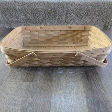 Longaberger Double Swing Handle Large Gathering Basket 1985 Vintage Farmhouse  picture