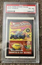 1974 TOPPS WACKY PACKS SHOT WHEELS PSA 6 EX-MT picture