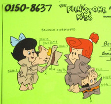 1986 FLINTSTONES KIDS HANNA-BARBERA ORIGINAL PRODUCTION MODEL CEL detective picture