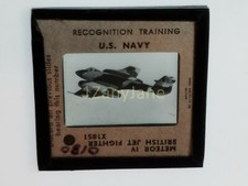 0180 PHOTO GLASS SLIDE PLANE/SHIP Military Meteor IV British Jet Fighter X1851 picture