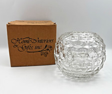 Vtg Fairy Lamp Candle Holder HOMCO Home Interior Glass Nite Light  Cubist 3pc picture