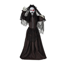 Standing Jaw Dropping Bride with Light-Up Eyes & Sound – Spooky Decoration 66