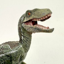 PAPO Velociraptor Dinosaur Figure Toy Moveable Jaw Vintage 2005 GUC 6” Jurassic picture